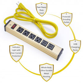 USB&amp;#39;li Çok Çıkışlı Masaüstü Güç Şeridi, USB Şarj Cihazlı İnce Güç Çubuğu