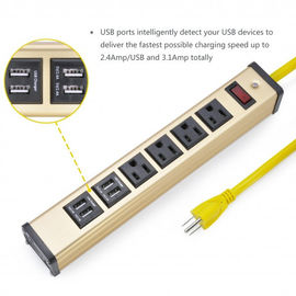 USB&amp;#39;li Çok Çıkışlı Masaüstü Güç Şeridi, USB Şarj Cihazlı İnce Güç Çubuğu