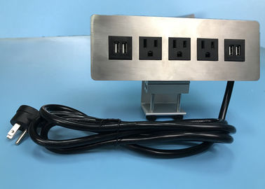 USB Bağlantılı, 4 Çıkışlı, 3 Çıkışlı Güç / Veri Dağıtım Ünitesiyle Kenar Montaj Masaüstü Güç Çıkışı