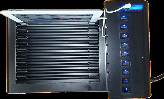 Elektronik / Ipad / Cep Telefonu için Paslanmaz Çelik 10 Port Masaüstü USB Şarj Istasyonu