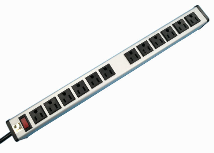 12 Plug Multi Outlet Güç Şeridi Surge Protector, 12 Soket Uzatma Kurşun UL Listelenen