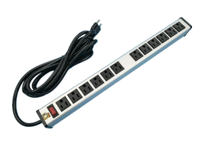 12 Plug Multi Outlet Güç Şeridi Surge Protector, 12 Soket Uzatma Kurşun UL Listelenen