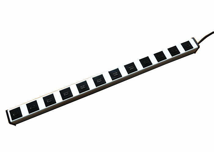 12 Port 2.0 USB Şarj Güç Şeridi, Çok Çıkışlı USB Güç Çubuğu Şarj Cihazı Yüksek Hızlı