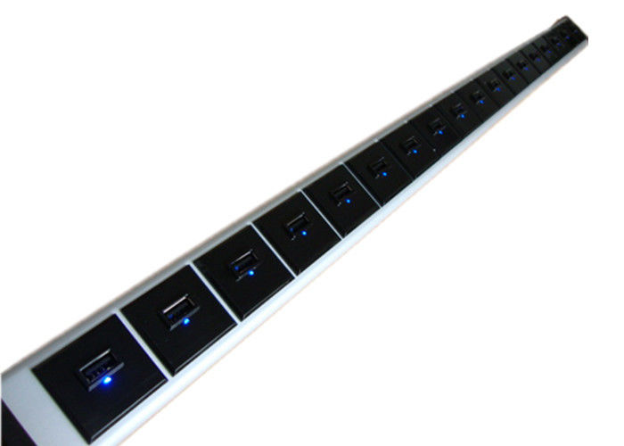 Birden Fazla Mobil Cihaz İçin USB Şarjlı 18 Portlu Elektrikli İnce Güç Şeridi