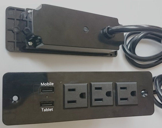 Tablet / Güç Bankası için USB Şarj ile 5V 2.4A & 1A 3 Yollu Masaüstü Güç Çıkışı