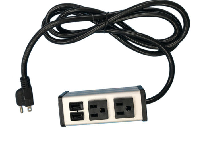 USB Şarj İki Bağlantı 5V 2.1A / 5V 1.0A ile Monte 2 Yollu Soket Güç Şeridi