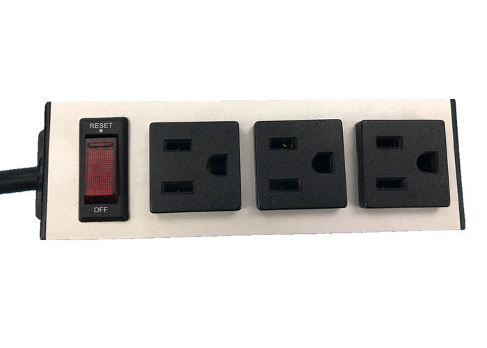 Kapalı Açık Anahtarı ile Özel Amerikan 3 Yollu Çok Elektrik Fiş Uzatma Kablosu