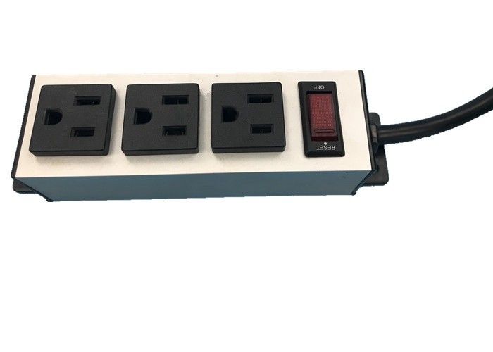 Kapalı Açık Anahtarı ile Özel Amerikan 3 Yollu Çok Elektrik Fiş Uzatma Kablosu