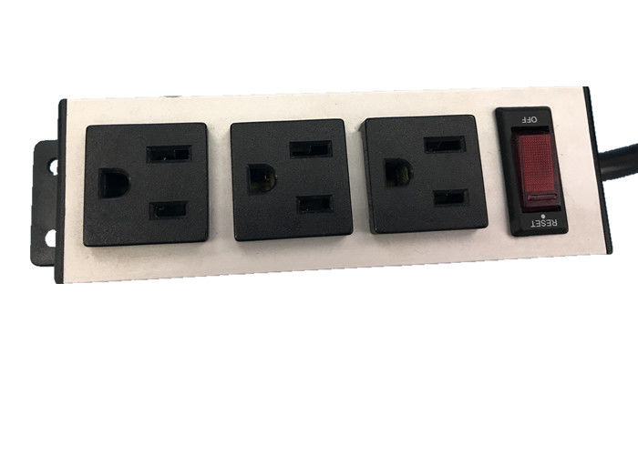 Kapalı Açık Anahtarı ile Özel Amerikan 3 Yollu Çok Elektrik Fiş Uzatma Kablosu