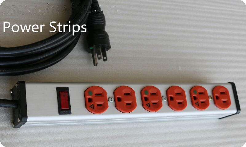 15 Ft Multi Outlet Güç Şeridi 6 Fiş Hastane Sınıfı, Monte Edilebilir Güç Çubuğu Düşük Ağırlık