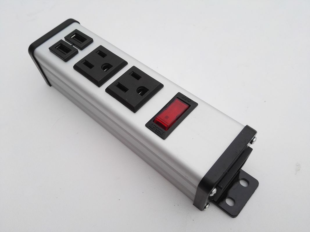 USB Portları ile Evrensel 2 Çıkışlı Seyahat Güç Çubuğu Dalgalanma Koruması / Aşırı Yük Koruması