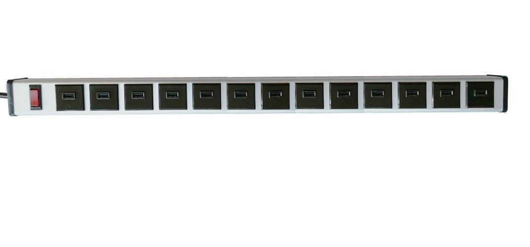 Çok fonksiyonlu 13 Port USB Şarj Güç Şeridi Bar AU / AB / İNGILTERE / ABD Plug 5 V 2.1A