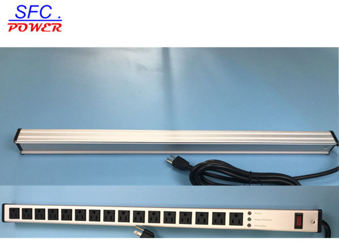 Bilgisayar / Workbench için Kordon ile 16 Outlet Anti Thunder Relocatable Güç Musluklar