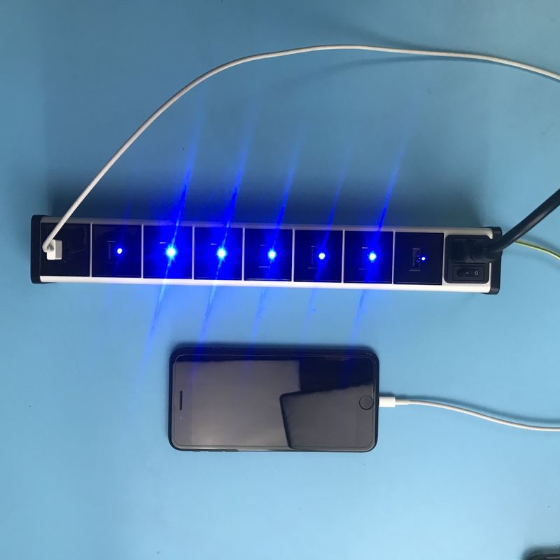 8-USB Portları Cep Telefonu ve Tablet için Güç Şeridi, 5V 2.1A çıkışlı Çoklu Usb Şarj Cihazı