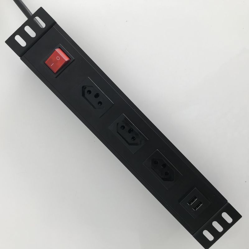 Dubleks USB Bağlantı Noktası ve 2M Kordonlu Alüminyum Kabuklu 3 İsviçre Çıkışlı Güç Şeridi