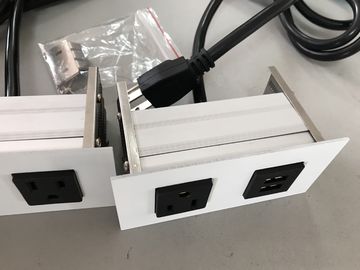 1 Çıkışlı / 2 USB Bağlantı Noktalı Gizli Masaüstü Güç Prizleri, Paslanmaz çelik Ön Paneller